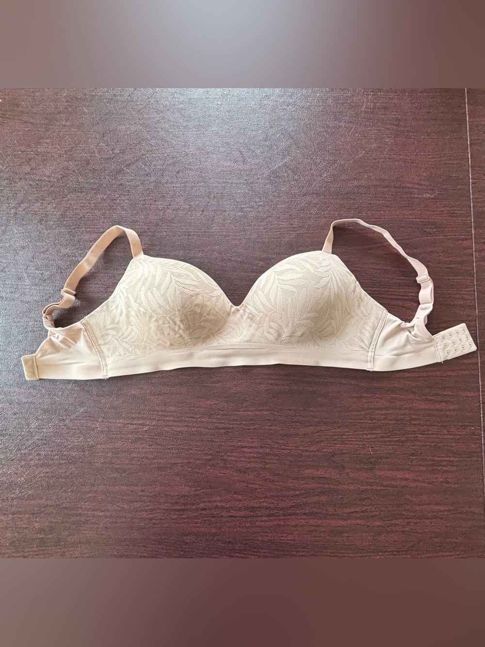 SOMA Enbliss Wireless Bra 34DDD Light Beige Lace Overlay Wireless EUC - Picture 7 of 8